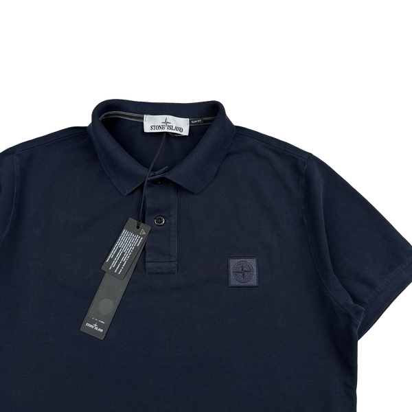 Stone Island 2022 Navy Cotton Polo Shirt - Medium