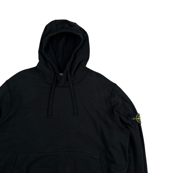 Stone Island 2022 Black Pullover Cotton Hoodie - XXL