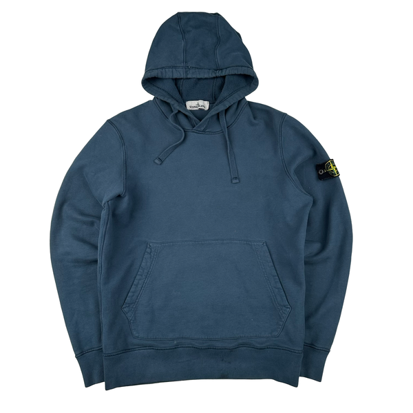 Stone Island 2020 Navy Cotton Pullover Hoodie - Small