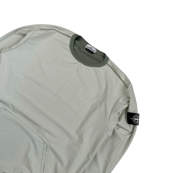 Stone Island 2019 Khaki Plated Reflective Crewneck Pullover - XL