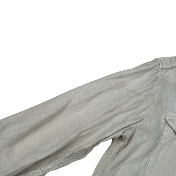 Stone Island 2015 White Linen Buttoned Shirt - Large