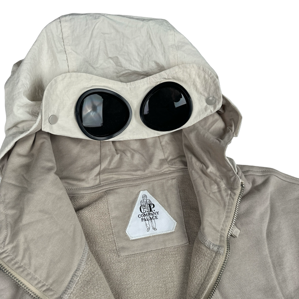CP Company x Palace Tan Spellout Goggle Hoodie - Medium