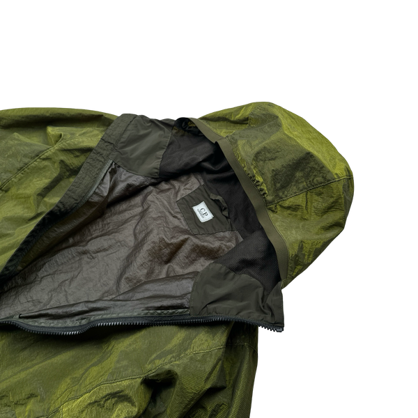 CP Company P.Ri.S.M Green Prismatic Ripstop Membrane Hooded Jacket - Medium