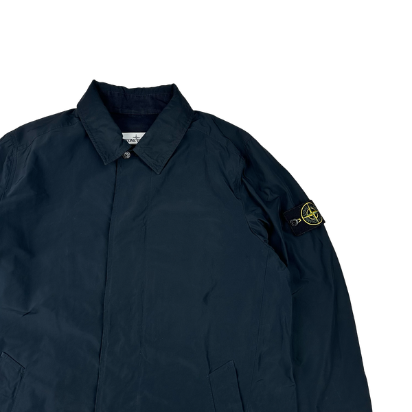Stone Island 2015 Navy Micro Reps Trench Coat - Large