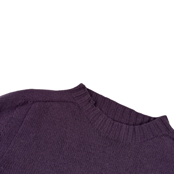 Stone Island 2020 Purple Wool Pullover Mock Neck Jumper - XL