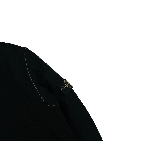 Stone Island 2002 Navy Contrast Seam Wool Quilted Dual Layer Jacket - Medium