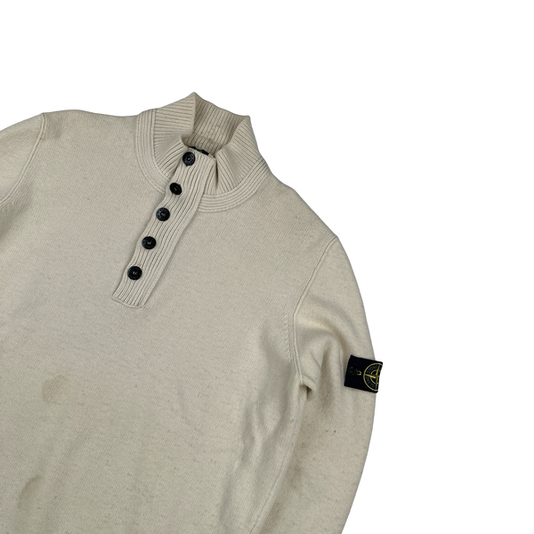 Stone Island 2012 Cream Wool Pullover Jumper - 3XL