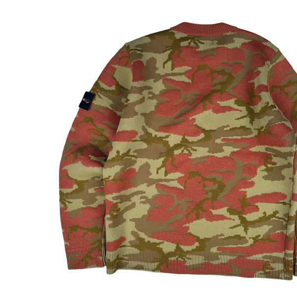 Stone Island 2022 Heritage Camo Crewneck Wool Knit Jumper - Medium