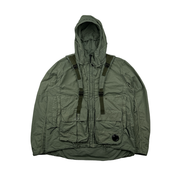 CP Company Green Cargo Reversible Double Lens Viewer Jacket - Large