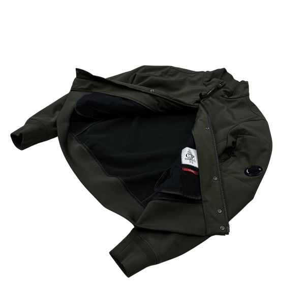 CP Company Green Soft Shell Bomber Jacket - Small