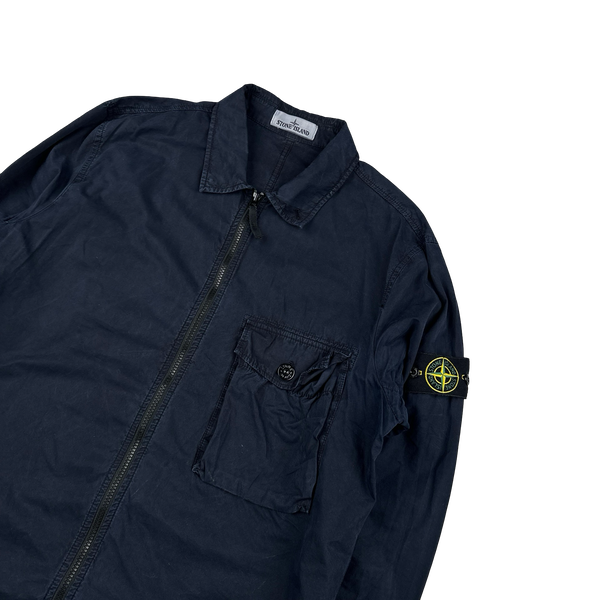 Stone Island 2020 Navy Cotton Overshirt - XL