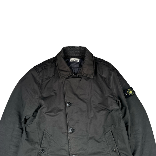 Stone Island 2017 Charcoal Grey David TC Primaloft Lined Long Jacket -3XL