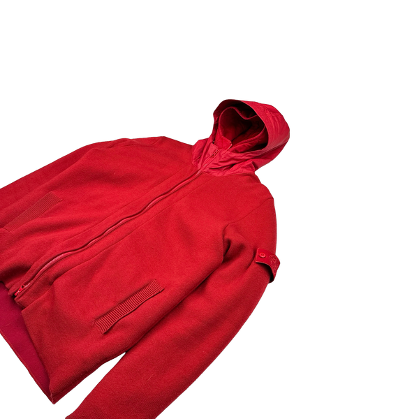Stone Island 2013 Red Ghost Piece Mussola Gommta Hood Wool Dutch Rope Jacket - Large