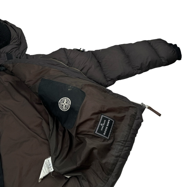 Stone Island 2005 Charcoal Vintage Mesh Badge Zip Opaque Nylon