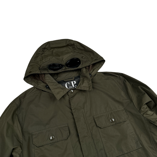 CP Company Khaki Micro M Goggle Jacket - XXL