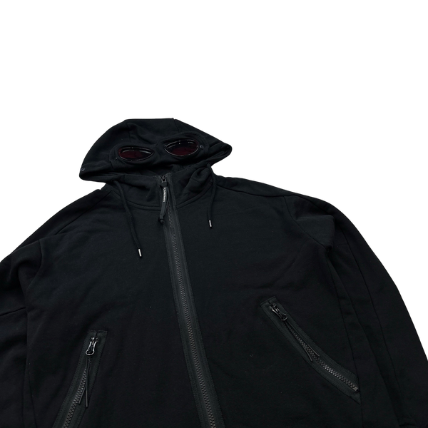 CP Company Black Cotton Goggle Hoodie - XS