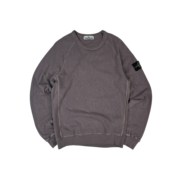Stone Island 2021 Plum Cotton Crewneck Jumper  - Small