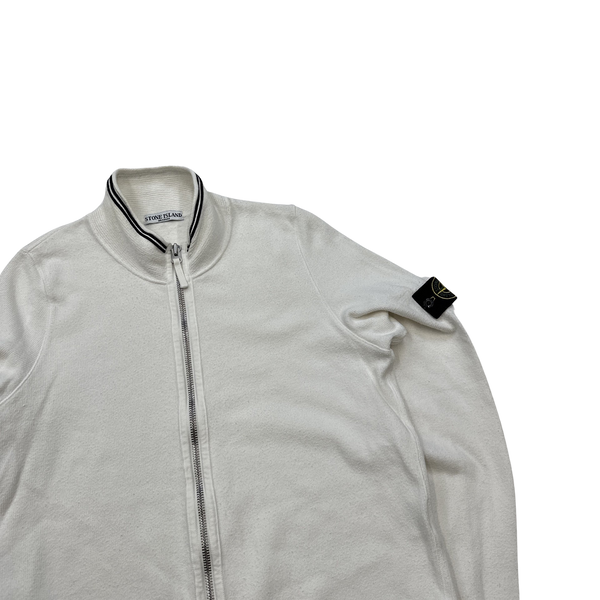 Stone Island White 2007 Zipped Knit Jumper - XL