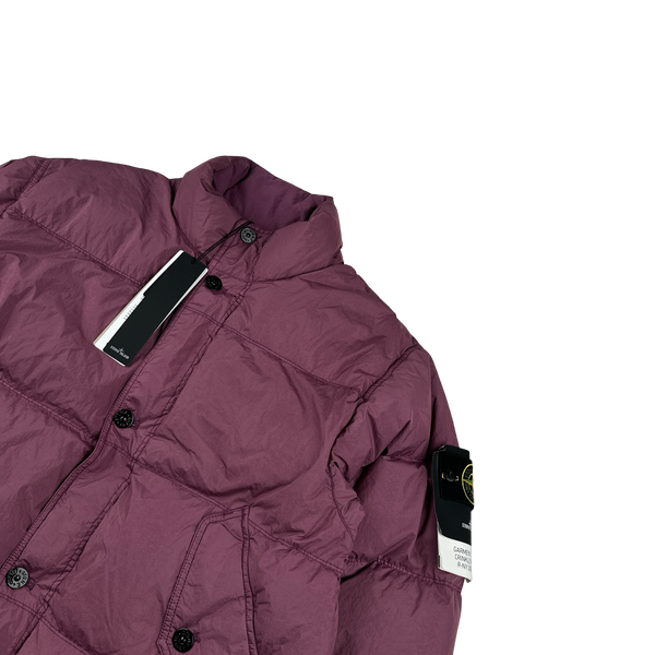 Stone Island 2024 Magenta Crinkle R-NY Down Puffer Jacket - Medium
