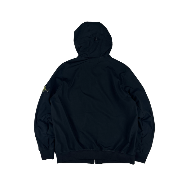 Stone Island 2017 Black Hooded Soft Shell Jacket - XXL