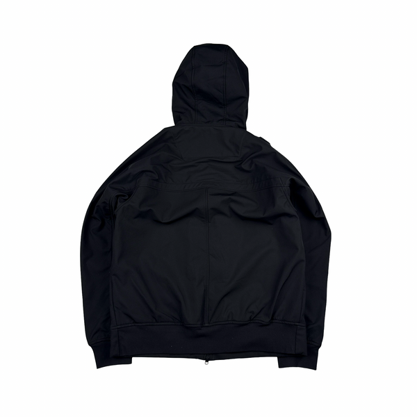 Ma Strum Black Velo Soft Shell 4 Way Nylon Hooded Jacket - XL