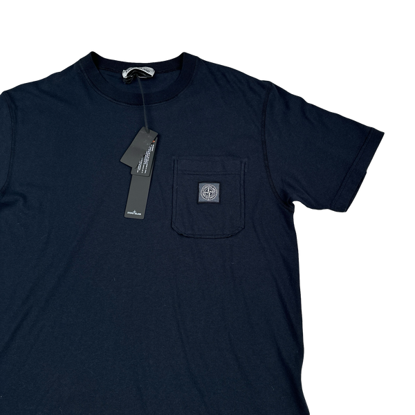 Stone Island 2023 Navy Patch T Shirt - Large
