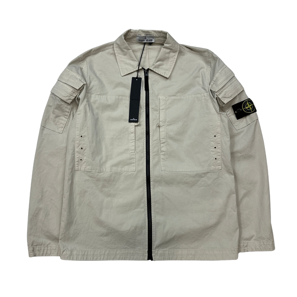 Stone Island 2023 Beige Cotton Overshirt Medium