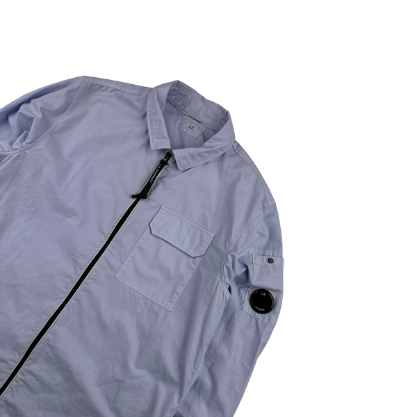 CP Company Lilac Cotton Lens Viewer Overshirt - Large