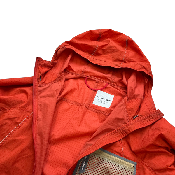 And Wander Red Ripstop Waterproof Jacket - XL
