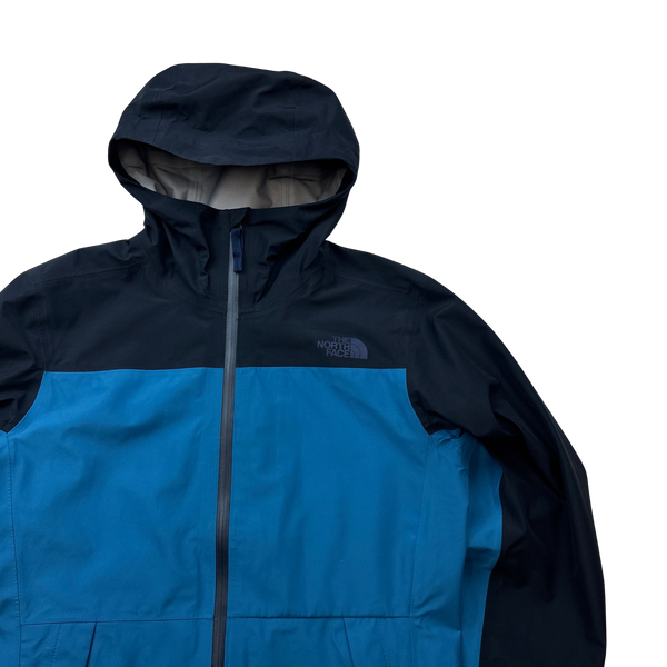 North Face Blue Colour Block Waterproof Futurelight Rain Jacket - Small