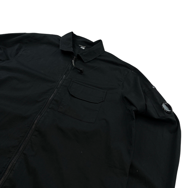 CP Company Black Cotton Overshirt - XXL