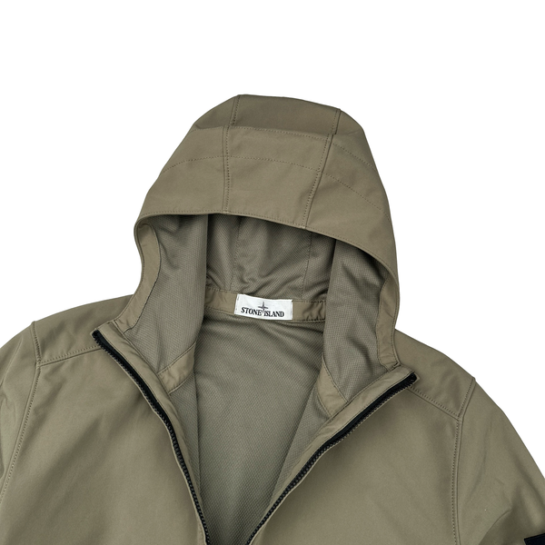 Stone Island 2017 Olive Green Light Soft Shell R Jacket - Large