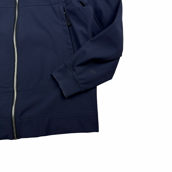 Stone Island Navy Soft Shell E Dye Hooded Jacket - XL