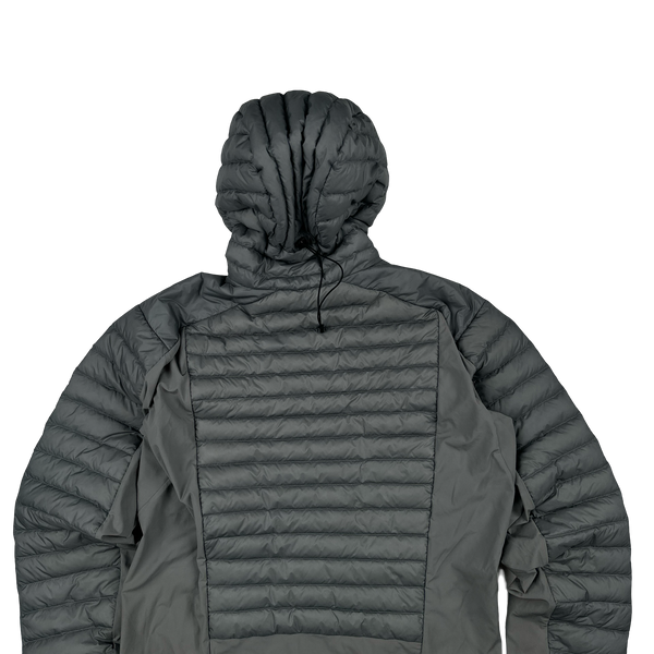 Arcteryx Grey Cerium Hybrid Hoody Down Filled Zipped Jacket - Medium