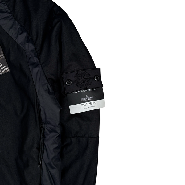 Stone Island 2020 Black Shadow Project Ren Mesh Bomber Jacket - Medium