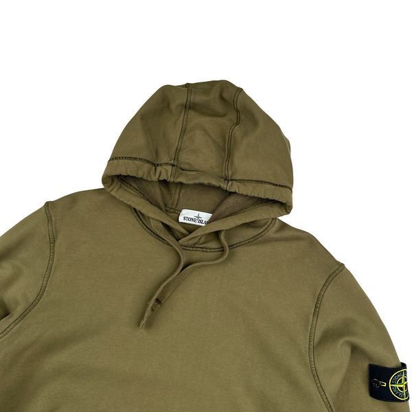 Stone Island 2021 Khaki Pullover Hoodie - Large