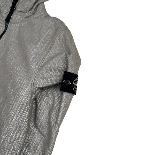Stone Island 2022 Grey Needle Punched Reflective Balaclava Jacket - Small