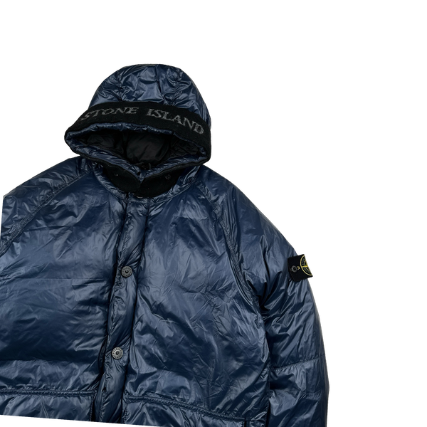 Stone Island 2018 Blue Pertex Quantum Y Down Long Puffer - XXL