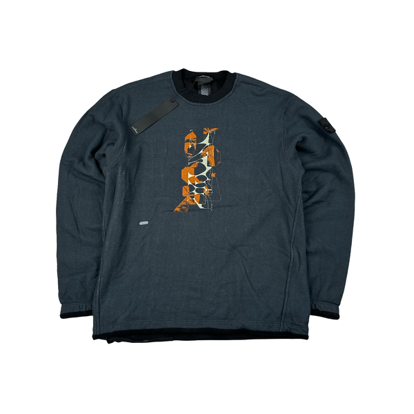 Stone Island 2022 Shadow Project Graphic Print Soft Cotton Crewneck - Medium