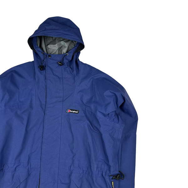 Berghaus Navy Lightweight Long Hooded Raincoat - XXL