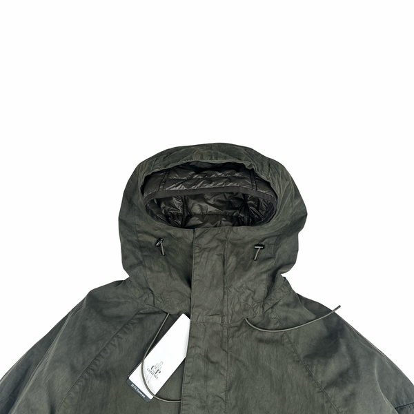 CP Company 50 Fili Khaki Double Lined Long Fish Tail Jacket - Medium