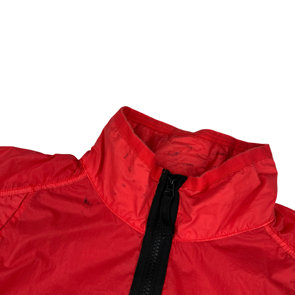 Stone Island 2019 Red Lamy Velour Jacket - Medium