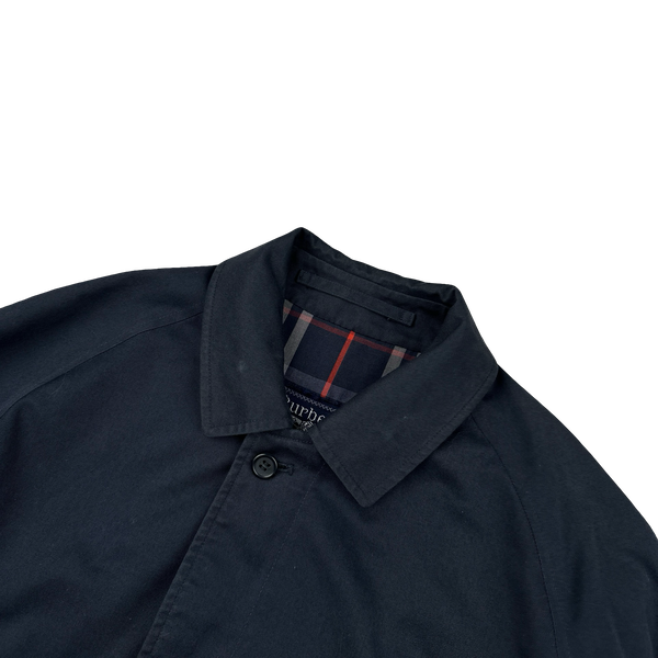 Burberry Nova Check Lined Navy Harrington Jacket - Small