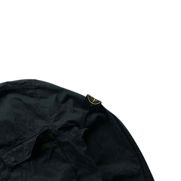 Stone Island 2018 Navy Cotton Zipped Overshirt - Medium