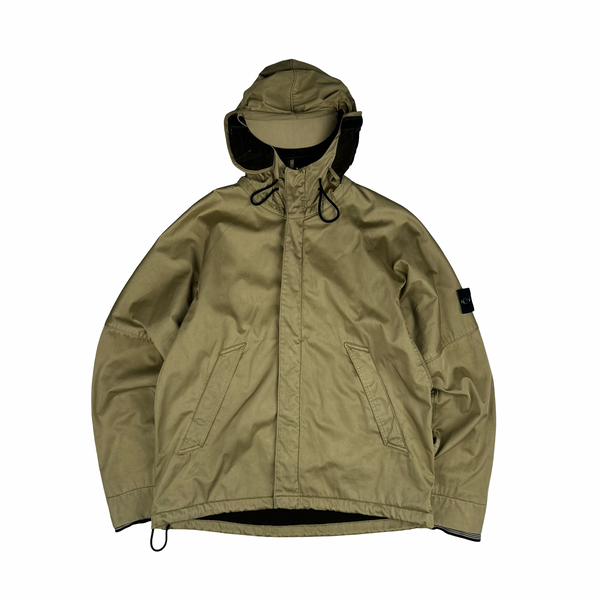 Stone Island 2004 Beige Raso Floccato Riot Mask Sniper Jacket - Medium