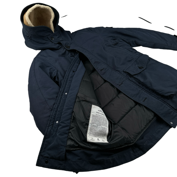 Stone Island 2017 Navy David TC Down Filled Parka Jacket - Small