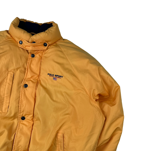 Ralph Lauren Polo Sport Yellow Padded Down Puffer Jacket - Large