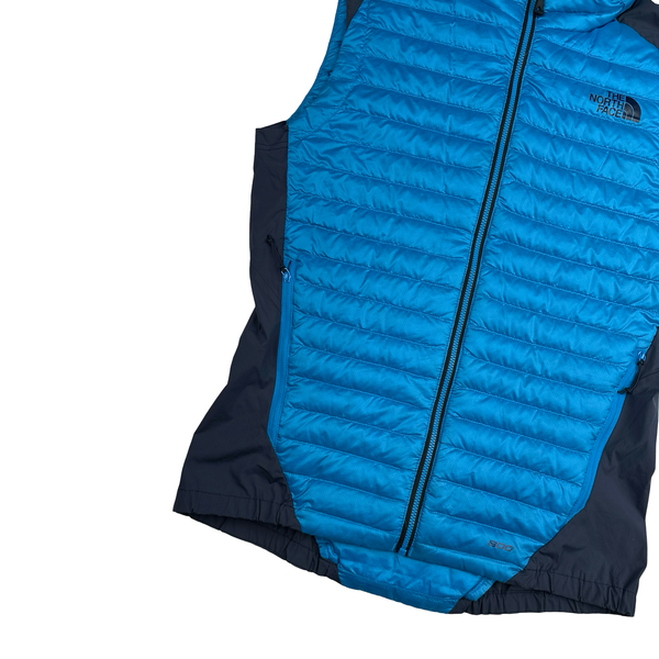 North Face 800 Blue Down Filled/Nylon Puffer Gilet - Small