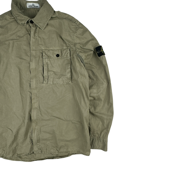 Stone Island 2017 Sage Green Zipped Front Pocket Overshirt - XL