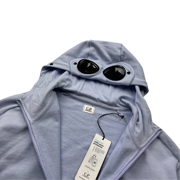 CP Company Light Purple Goggle Cotton Zip Up Hoodie - Small